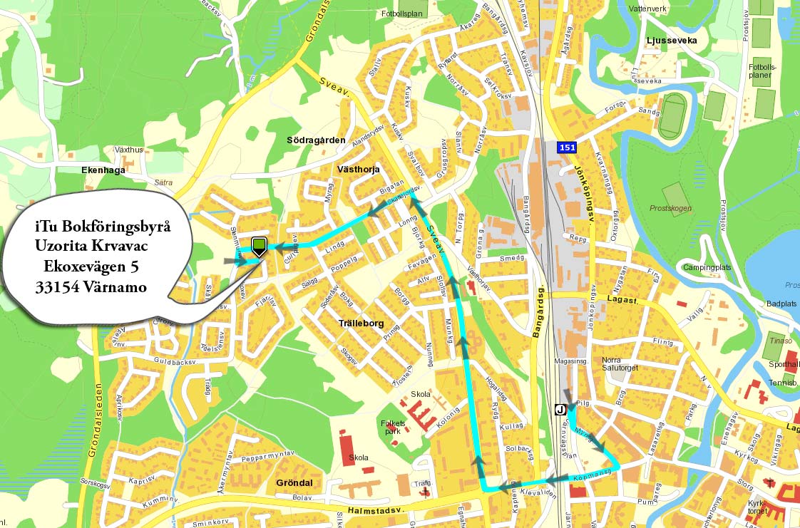 Värnamo karta